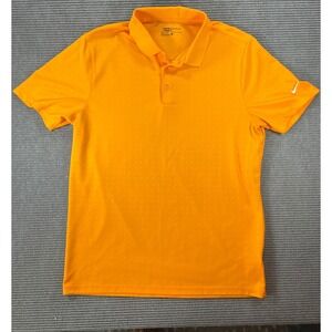 Nike Golf Mens Dri-FIT Standard Fit Orange Micro Pattern Polo Shirt 725522-868 L